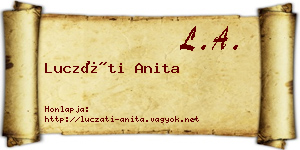 Luczáti Anita névjegykártya